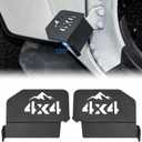 JOYTUTUS Upgraded 120 Wrangler Foot Pegs Compatible with Wrangler JK JL Gladiator JT 2007 to 2026, Exterior Door Hinge Foot Rest Pedals Accessories(4X4 Pattern)