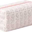 Pencil Case Floral Cute Pencil Case Student Pen Pouch Makeup Pouch Cute Flower Office College Cosmetic Makeup Bag Organizer Large (pink)