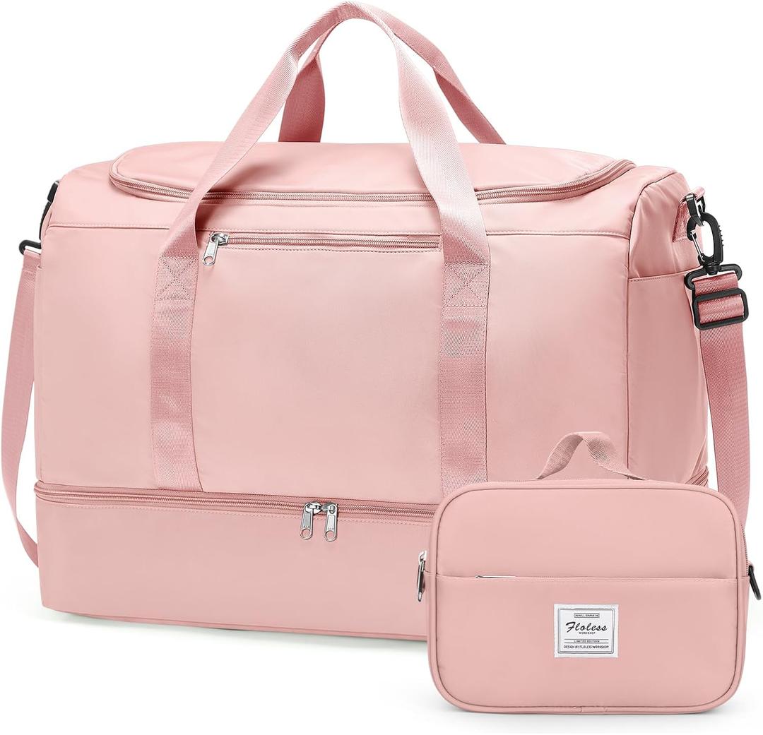 Extra Large Travel Duffle Bag,Carry on Overnight Weekend Bag with Shoes Compartment,Weekender Bags for Women for Travel Business Trips Sport Hospital