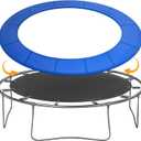 Trampoline Pad Replacement, 15FT Trampoline Spring Cover, 0.6" EPE Foam Tear-Resistant Waterproof Trampoline Safety Pad, No Holes for Pole