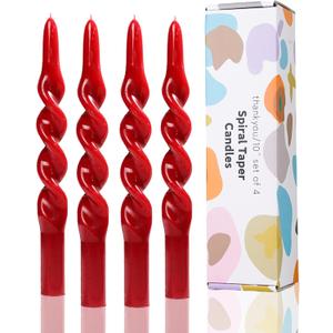 Red Tall Taper Candles Unscented Candle Sticks and Dripless-Perfect as Dinner Candles and Christmas Candles,3pcs10(Burgundy-B)