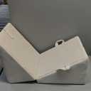 Split Ottoman Dog Ramp for Couch and Low Bed, 2-in-1 Foldable Dog Stairs for Small Dogs and Cats, Wooden Pet Ramp with Non-Slip Surface, Portable Step Stool Design, Off White