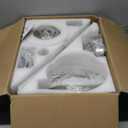 Mpayel Ceiling Fans with Lights and Remote, 46 Inch Flush Mount Low Profile Ceiling Fan with Light, Ceiling Fan for Bedroom Living Room, Quiet DC Motor, Reversible, Dimmable LED, Silver