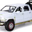 SASBSC Toy Trucks for Boys Age 3-5 Pickup Truck Toys for 3 4 5 6 7 8 Year Old Boys Diecast Metal Trucks with Light and Sound Pull Back Toy Cars for 3+ Years Kids Gifts (White)