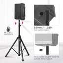 Pair Speaker Tripod Stands 43.7"-70.8" Fit PA DJ with a Carry Bag