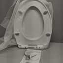 LUXE TS1008E Elongated Comfort Fit Toilet Seat with Slow Close, Quick Release Hinges, and Non-Slip Bumpers (White)