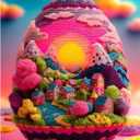 Puzzles for Adults 500 Pieces, Egg Jigsaw Puzzles - Fantasy Egg World, Impossible Colorful Country Decor Egg Puzzle for Seniors Families, 20.47x14.96 Inches, 1:1 Poster, Letter On The Back