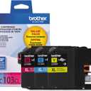 Brother LC1033PKS, LC-103, Innobella High-Yield Ink, 600 Page-Yield, 3/Pack, Cyan-Magenta-Yellow