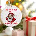 2 x 67 Christmas Ornament, Funny Ornament, 6 7 Ornaments, Funny Christmas Ornaments 2025, Teen Gen Alpha Xmas Gift, 67 Meme Gift, Stocking Stuffers for Teens - HoHo Holy Sh*t What a Year