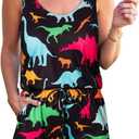 RAISEVERN Womens Rompers Summer Short Jumpsuits Casual Scoop Neck Sleeveless Romper with Pockets (Black, X-Large)