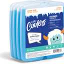 Cool Coolers by Fit & Fresh Slim Ice Packs, Quick Freeze, Space-Saving, Reusable Ice Packs for Lunch Boxes & Coolers, Medium, Blue 4 PK