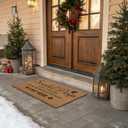 Funny Spoiled Dog Door Mats Dog Door Mat for Home Outside Entryway, Spoiled Dogs and Their Househole Staff Live Here Artificial Coir Doormat Rugs for Patio Entry Kitchen Decor, 17x30 Inch