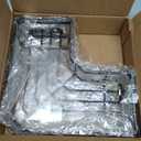 Adhesive Shower Caddy, 2 Pack Corner Bath Organizer, Rustproof Stainless Steel Shower Shelves with Large Capacity, No Drilling Shelves for Bathroom Storage, Home, Kitchen Dcor (Black)