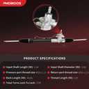 PHOBOOS Hydraulic Power Steering Rack and Pinion Assembly Compatible with Honda CR-V 2007-2011 2.4L, Acura RDX 2007-2012 (ONLY FIT JAPAN BUILT; First letter in VIN J; Length 49.72 in), Ref. 26-2750