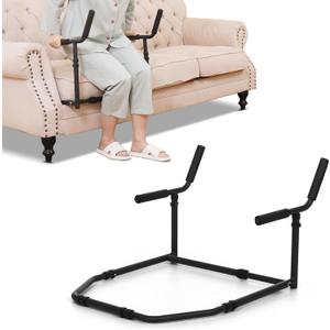 Fanwer Stand Assist for Couch and Sofa, Settee Lift Assist for Elderly, Y-Shaped Grab Bar Standing Aid for Patients, Adults, Seniors and Disabled, Adjustable Daily Living Mobility Aid, Black (Large)