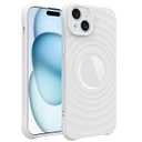 GUNPRIO Case for iPhone 14 Plus, Thin Slim Stylish Ripple Pattern Design, iPhone 14 Plus Protective Cover 6.7 inch, White