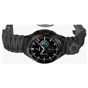 Onewly Compatible with Galaxy Watch 6 Band, Multi-Functional Outdoor Survival Paracord 20mm Watch Strap for Samsung Galaxy Watch 6 Classic/Galaxy Watch 4/4 Classic/Galaxy Watch 5/5 Pro (Black+Camo)