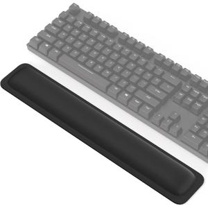 TECKNET Wrist Rest for Computer Keyboard, Thicken Memory Foam Wrist Support Pad for Keyboard, Ergonomic Palm Rest for Pain Relief, Anti-Slip Rubber Base, 17x3.3 in, 1 inch (25mm), Black