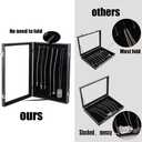 Vertical Necklace Holder Organizer,Necklace Storage,Necklace Organizer Box,Jewelry Tray with Glass Lid (Black Velvet)
