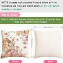 Easter Bunny Throw Pillow Covers 20x20 Inch, Egg Rabbit Floral Spring Cushion Case, Farmhouse Easter Indoor Outdoor Decor for Sofa Couch (Pink)