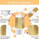 16 Pcs Metallic Bling Small Gift Bags Bulk with Cardboard Bases, Glossy Gold Reusable Party Bags for Birthday, Wedding, Christmas, Parties- 10.2x3.9x8.3 In