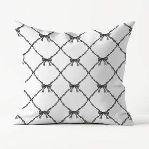 Black Bow Throw Pillow Covers 18x18, Black Bow Room Decor, Coquette Pillow Covers, Coquette Room Decor, Preppy Dorm Room Decor, Coquette Decor Gifts