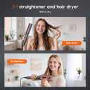 slopehill 2-in-1 Hair Straightener and Blow Dryer, Professional Flat Iron with High-Speed Airflow Technology for Straight, Smooth Hair