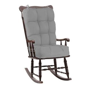 Zorpupoa Rocking Chair Cushions Set, Thicken Rocking Chair Pads with Ties, Soft Seat Pads Cushion Tufted Back and Seat Cushion Chair Pads for Home, Kitchen, Office (Grey)