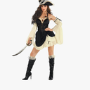 Morph Womens Pirate Costume Adult Pirate Dress Womens Pirates Outfit for Halloween Ladies Costume Large