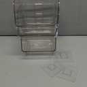 3 Pack Clear Plastic Wall Mount Storage Bins, Kitchen Pantry Cabinet Organizer Containers,Storage Caddy No Drilling Hang Walls/Doors for Kitchen, Bathroom, Bedroom, Office