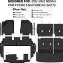 Floor Mats for 2022-2026 Nissan Pathfinder 8 Seats/Bench Seats