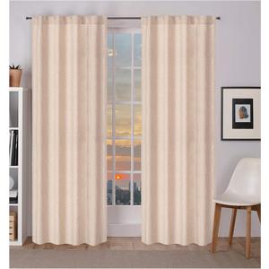 Bedding Craft Window Curtain Set of 2 in Linen/Flax Fabric 50x72 Natural Room Darkening Drapes Tab Top Style  Elegant and Ideal for Bedroom Living Room Home Decor,Chritsmas,Thanksgiving