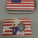 OFFCURVE American Flag Key Fob Cover with Keychain for Mazda, Special Car Key Cover Case Compatible with Mazda 6 3 Hatchback CX30 CX5 CX9 CX10 4-Button Smart Key Holder