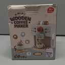 Airlab Toy Coffee Maker for Kids Wooden Kitchen Accessories Pretend Play Toddler Coffee Playset for Girls Boys Ages 3 4 5 Years Birthday Gifts