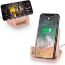 Wireless Charger YUWISS Wireless Charging Stand Cordless Charger 10/7.5/5W Compatible with iPhone 14 13 12/12 /11Pro Max/XR/XS Max/XS/X/8/8Plus Galaxy S22/S21/S9/S9+/S8/S8+ Note (Rose Gold)