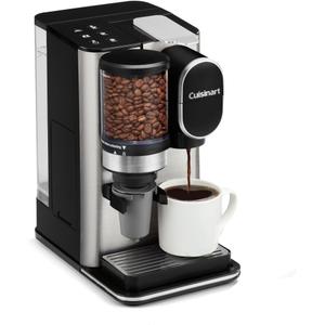 Cuisinart Single-Serve Coffee Maker + Coffee Grinder with 8, 10, and 12 oz. Serving Size, Compatible with Single-Cup Pods, 48-Ounce Removable Reservoir, Stainless Steel, DGB-2SS