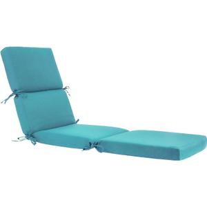 3" Solid Outdoor Lounge Chair Cushion, 74 x 22.5 inch Weather Resistant Chaise Lounge Cushion with 6 Ties for Patio Pool Furniture