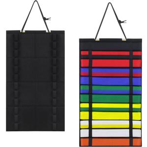 Karate Belt Display Rack, Martial Arts Belt Display Holds 12 Belts, Taekwondo Belt Display Rack, Karate Belt Holder (Belt Not Included)