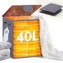 Leroci Foldable Towel Warmer 40L Large Capacity for Oversized Towels, Robes & Blankets, Fast Heating with 4 Modes, Auto ShutOff, Gift Box