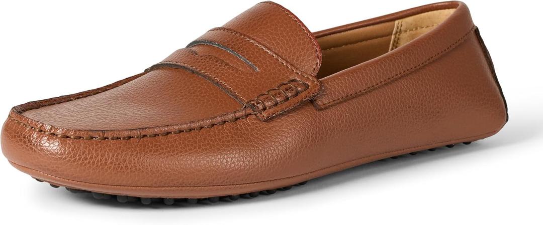 Amazon Essentials Men's Casual Driving Moc Loafers Slip-On Shoes (Brown, Size 12)