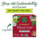 Traditional Medicinals Organic, Throat Coat Tea, Original with Slippery Elm - Supports Throat Health - Kosher, Non-GMO, Caffeine-Free, Compostable - 48 Tea Bags (EXP 03/01/28)
