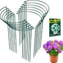 12 Pack Garden Plant Support Stakes, Half Round Peony Cages and Supports, Metal Garden Support Ring, Border Support for Outdoor Indoor Plants, Peony, Hydrangea,Tomato, Monstera