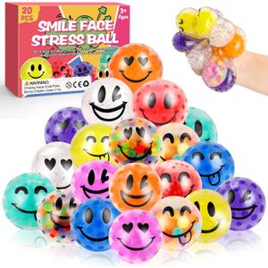20Pack Fidget Stress Balls for Adults, Bulk Squishy Balls Set, Stress Relief Squeeze Ball for Birthday Gifts, Goodie Bag Stuffers