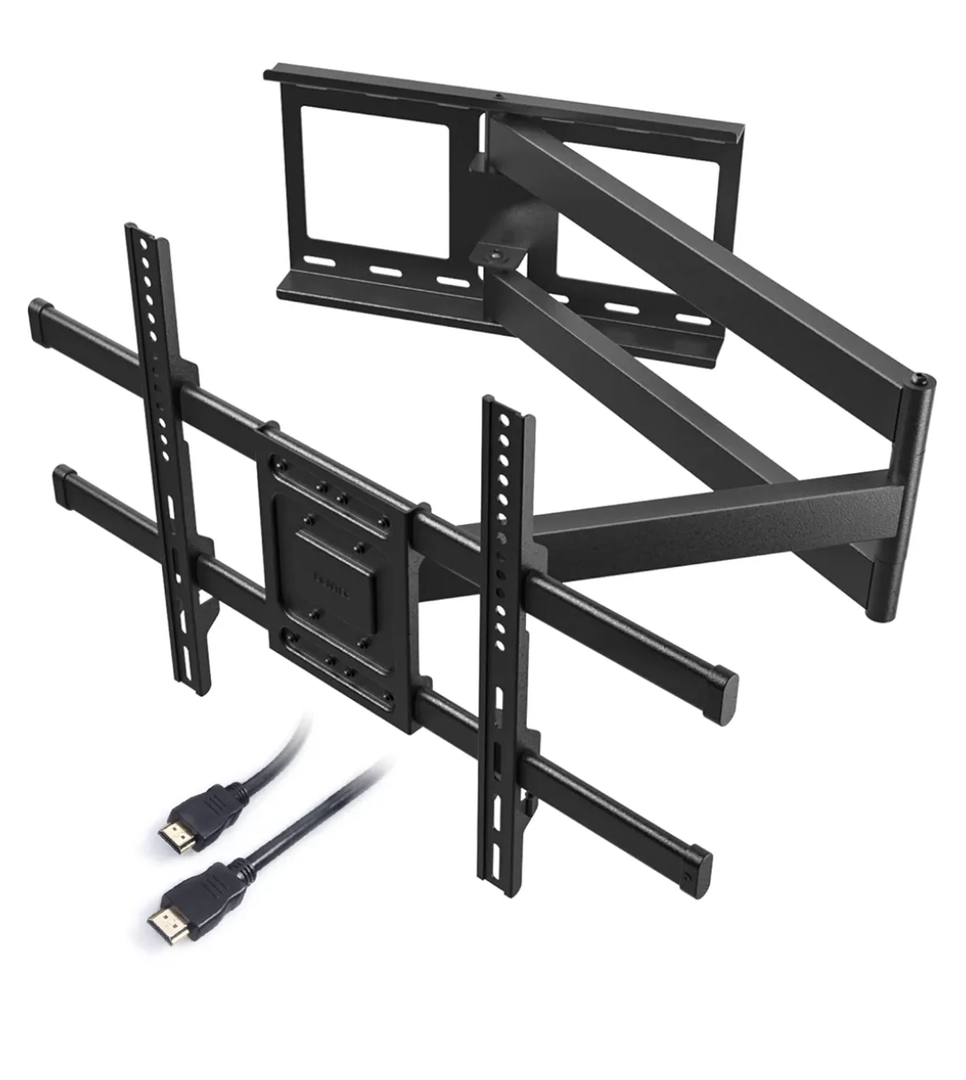 BONTEC TV Wall Mount with Extra Long Extendable Arm for 32-75 Inch TVs, Holds Up to 132lbs, Full Motion Dual Arm TV Bracket with Tilt, Swivel, Level Adjustment, Max VESA 600x400mm, Wide Compatibility