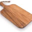 Samhita Acacia Wood Cutting Board, for Meat, Cheese, Bread, Vegetables & Fruits, with Grip Handle (15" x 7")