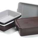 Carlisle FoodService Products Bus Box, Plastic Tub for Bussing Dishes in Commercial Restaurant and Kitchen, 5" x 20" x 15", 12 Count, Black