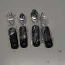 Adaptive Utensils,Easy Grip Silverware,Built Up Bendable Fork,Teaspoon,Tablespoon and Knife for Elderly,Hand Tremors,Arthritis and Parkinson's Patients,4 Piece Set