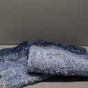 Luxury Soft Bathroom Rugs Set of 2, Non Slip Washable Plush Bath Floor Mats, Microfiber Shaggy Absorbent Striped Bath Carpet for Tub, Bathroom and Shower (16"×24"  Blue)