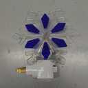 Christmas Decoration Snowflake Night Light Plug in, 120V C7 LED Xmas Wall Plugin Nightlights, Christmas Night Light Decor for Bedroom Bathroom Kitchen Hallway Stairs