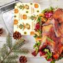 WorldBazaar Cute Thanksgiving Leftover Containers 36PCS Thanksgiving Take Home Containers with Lids Fall Turkey Foil Pans Food Sacks Storage Harvest Party Supplies